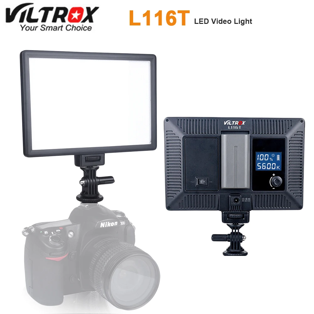 Viltrox L116T LED Video Light Ultra thin LCD Bi Color & Dimmable DSLR