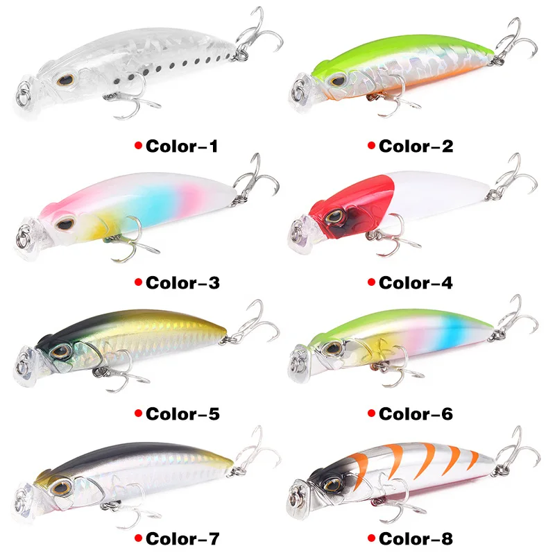 Fishing Lure Minnow Hard Bait Wobbler Bass Lure Floating Bass Fishing Accessories 3D Eye Slow Floater Plug