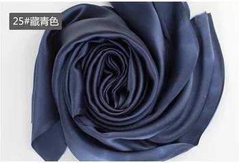 

19 mm Pure Silk Satin Fabric 114 cm 44 inches width silvery color 81 gsm for dress shirt Blue Black 1 meters for sample testing