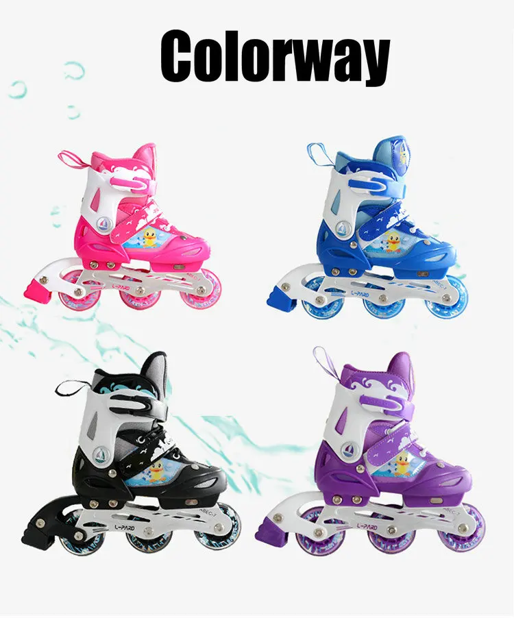 Мигающие колеса PU колеса детские Встроенные коньки, отрегулировать размер детская обувь для скейтбординга, детские роликовые коньки с защитным приводом