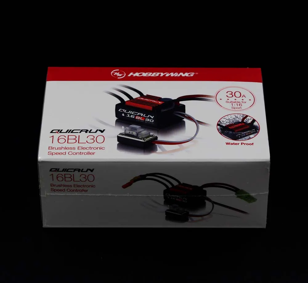 

Hobbywing QuicRun 30A Waterproof ESC QUICRUN-WP-16BL30 For 1/16 1/18 Sport Truck Car/ Buggy/ Monster/ Truggy