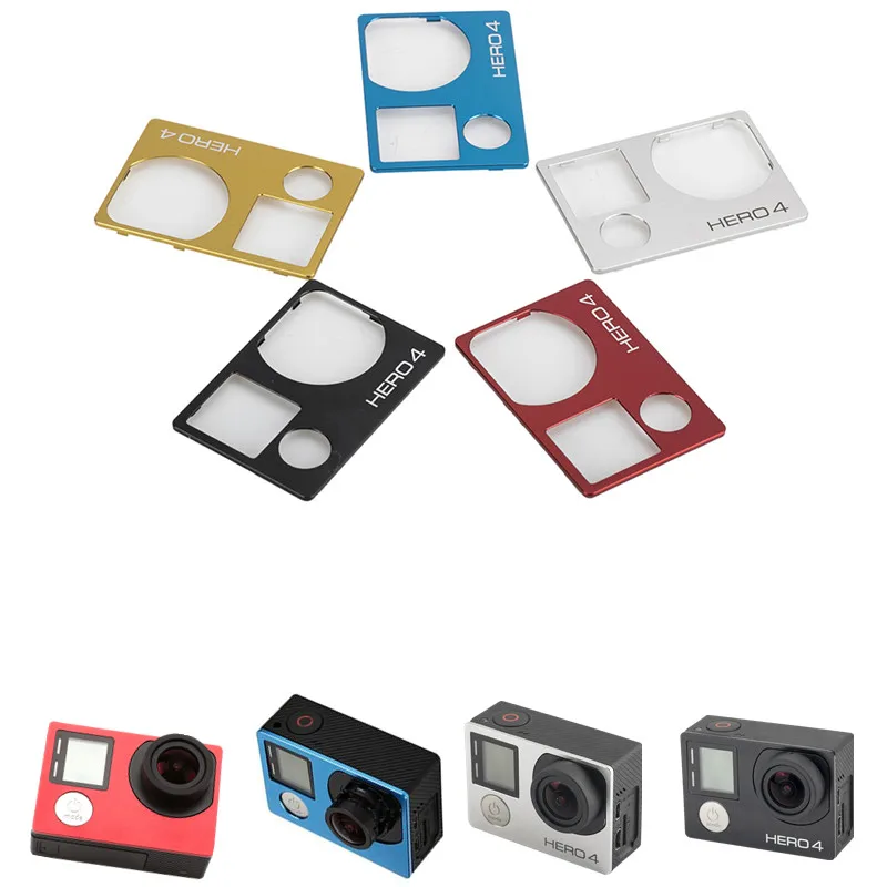 5 цветов алюминиевая передняя крышка Лицевая панель запасная часть для GoPro Hero 4 Передняя панель Лицевая крышка