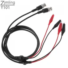 

2pcs/lot BNC Q9 Male Plug To 35mm Dual Alligator Clip Oscilloscope Test Probe Lead Cable Oscilloscope Measurement Accessory