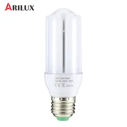 ARILUX E27 2835SMD светодиодный лампы 5 Вт 10 Вт 15 Вт 20 Вт 25 Вт молочный оттенок белый/ теплый белый постоянный ток Кукуруза лампочка AC85-265V