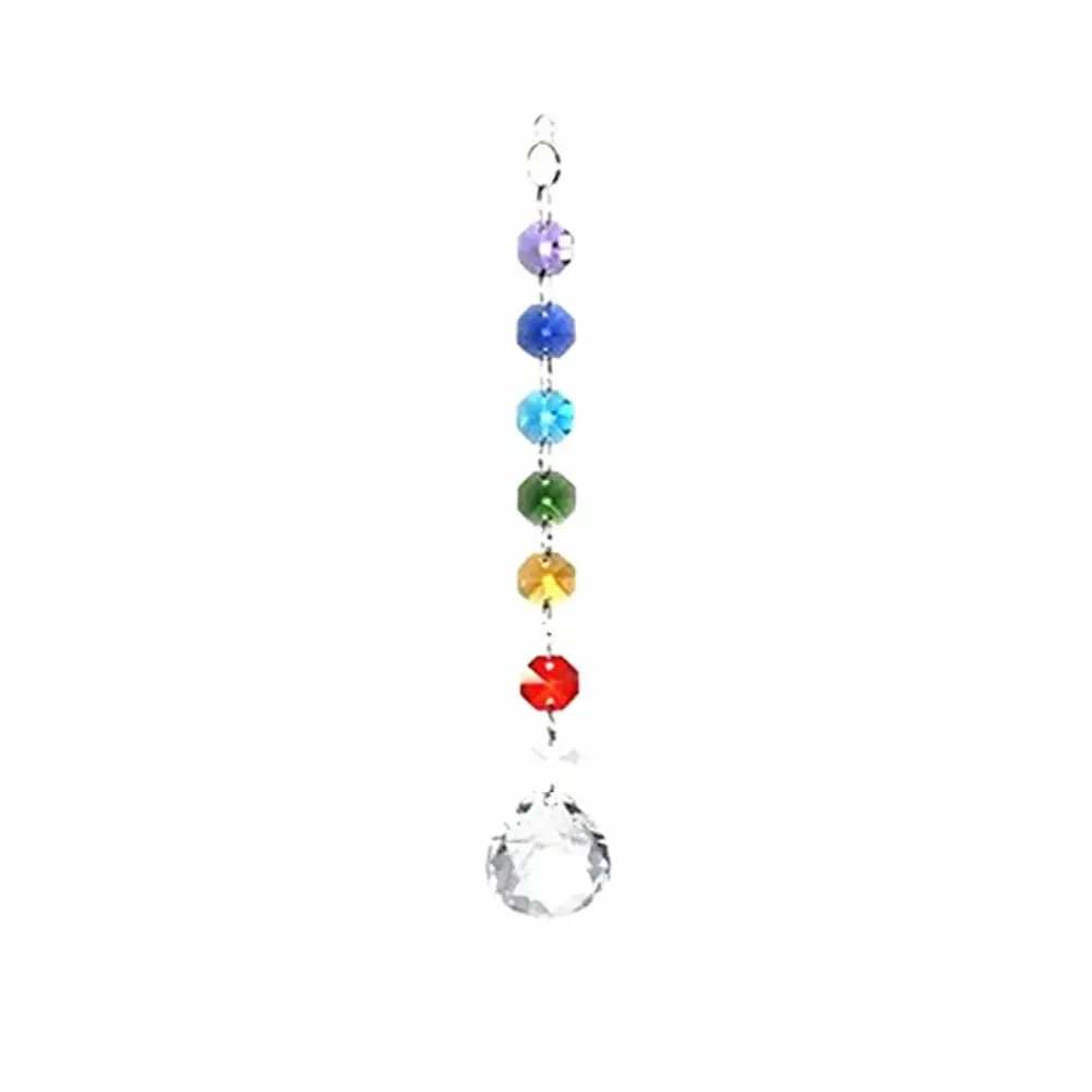 

1pcs Crystal Lighting Colorful Crystal Ball Pendant Hangings Colored Octagonal Beads Curtain DIY Accessories