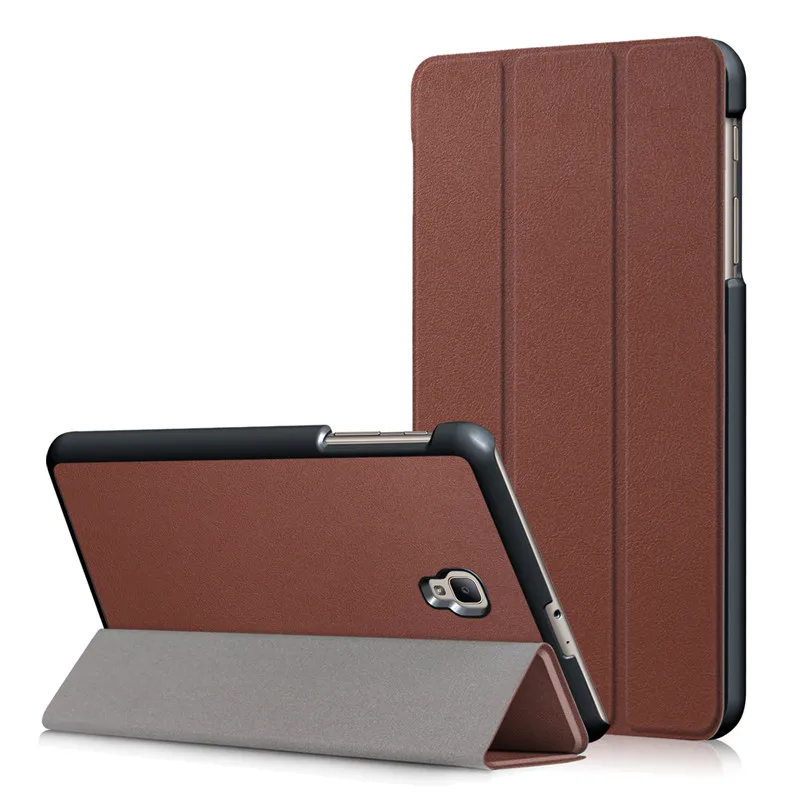 Умный чехол для samsung Galaxy Tab A 8,0 SM-T380 SM-T385 Edtion Ультратонкий чехол из искусственной кожи чехол с функцией автоматического сна - Цвет: Brown
