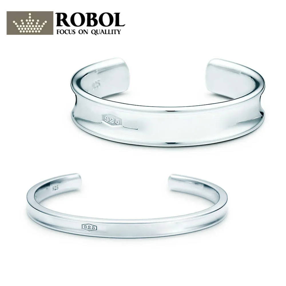 

ROBOLTIFFT 100% 925 Sterling Silver New Opening Adjustable Letter Bracelet For Holiday Gift Size Selection
