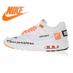 Nike Air Max 1 Just Do It для мужчин's кроссовки оригинальные аутентичные Спорт на открытом воздухе спортивная обувь удобные прочные дышащие 917691