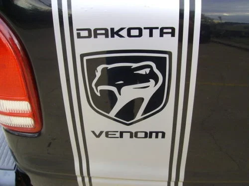 Виниловая наклейка для 2 грузовиков venom Graphics stripes Dodge Dakota логотип на задней кровати