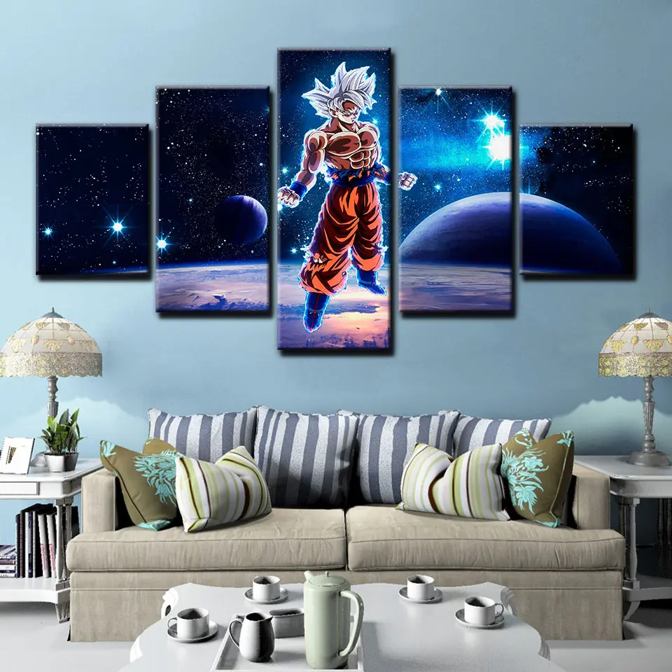 

5 Panels Canvas dragon ball poster 5 piece japan Print Painting Wall Art modular pictures living room anime poster F353
