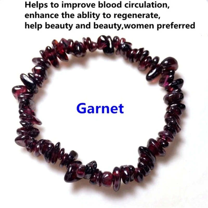 FFWFF DIY Handmade Adjustable Natural Crystal Chakra charm stone Garnet men Bracelet Beads Bracelets bangles for women | Украшения и