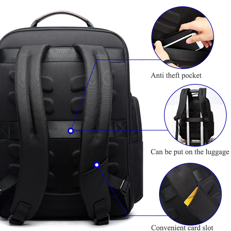 BOPAI рюкзак для ноутбука с защитой от воров и USB зарядкой 15,6 дюймов для wo мужчин, крутой рюкзак для путешествий с карманом для бутылки с водой, мужской рюкзак