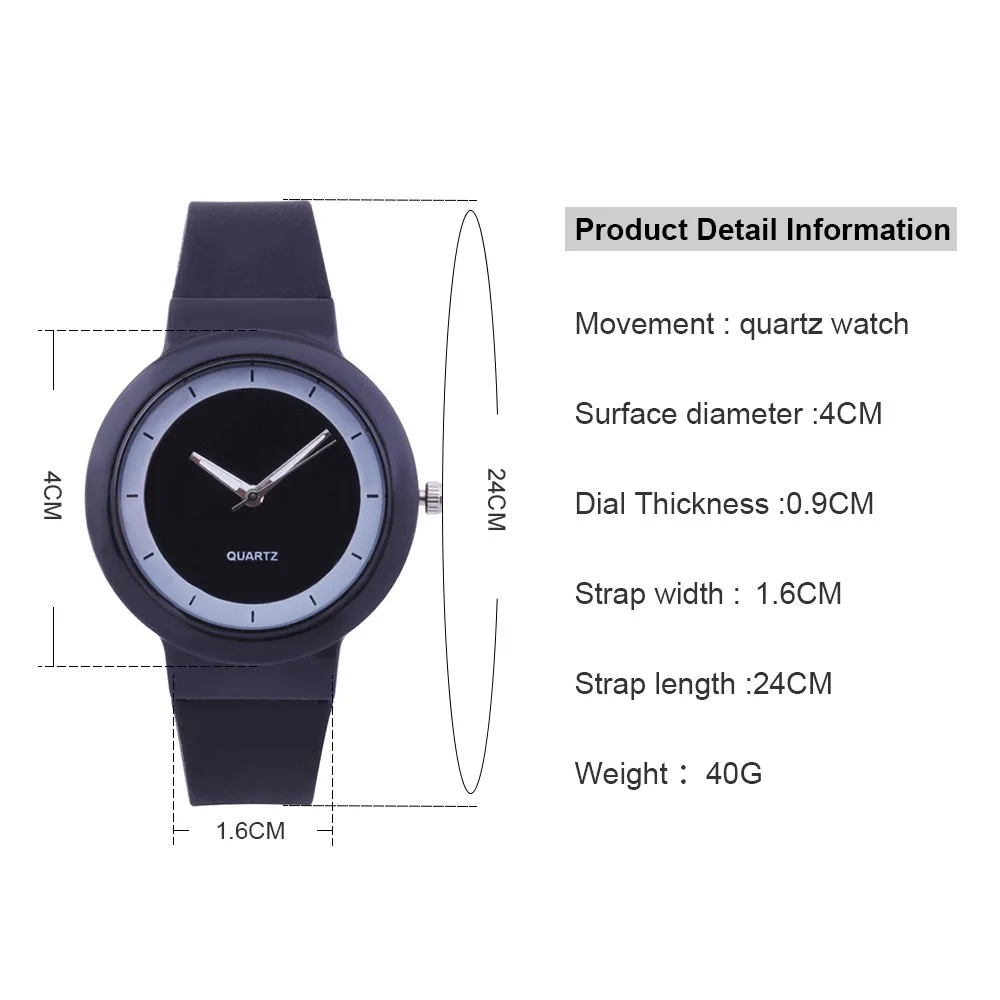 Hot Women's Watch Silicone Strap Casual Sports Ladies Watch Gift Clock High Quality Quartz Movement Wristwatch Zegarek Damski 40