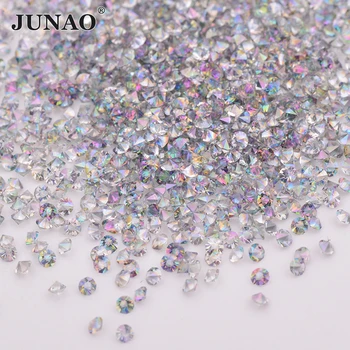 

JUNAO 1.2mm Transparent Purple Pixie Glass Rhinestones Nail Art Stones Glitter Mini Crystals Micro Strass 1440pcs for Crafts