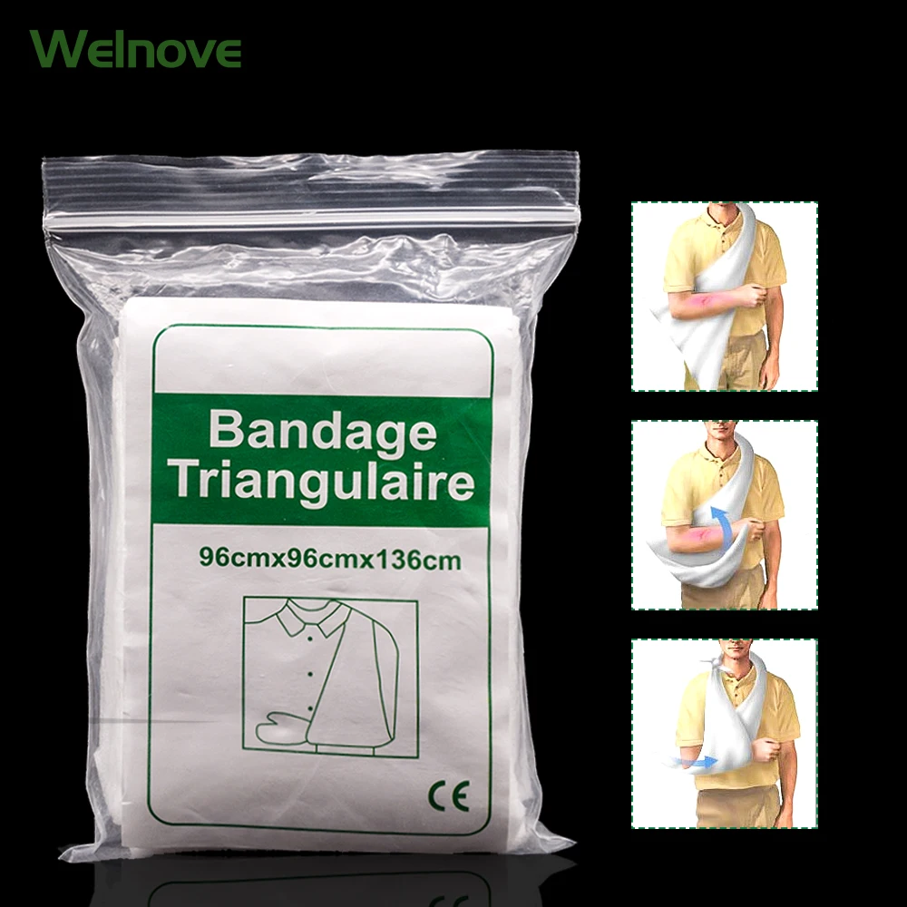 

7PCS New Bandage Medical Burn Dressing Bandage Triangular First Aid Kit Wrap Bandage Fracture Fixation Emergency Bandage D1901