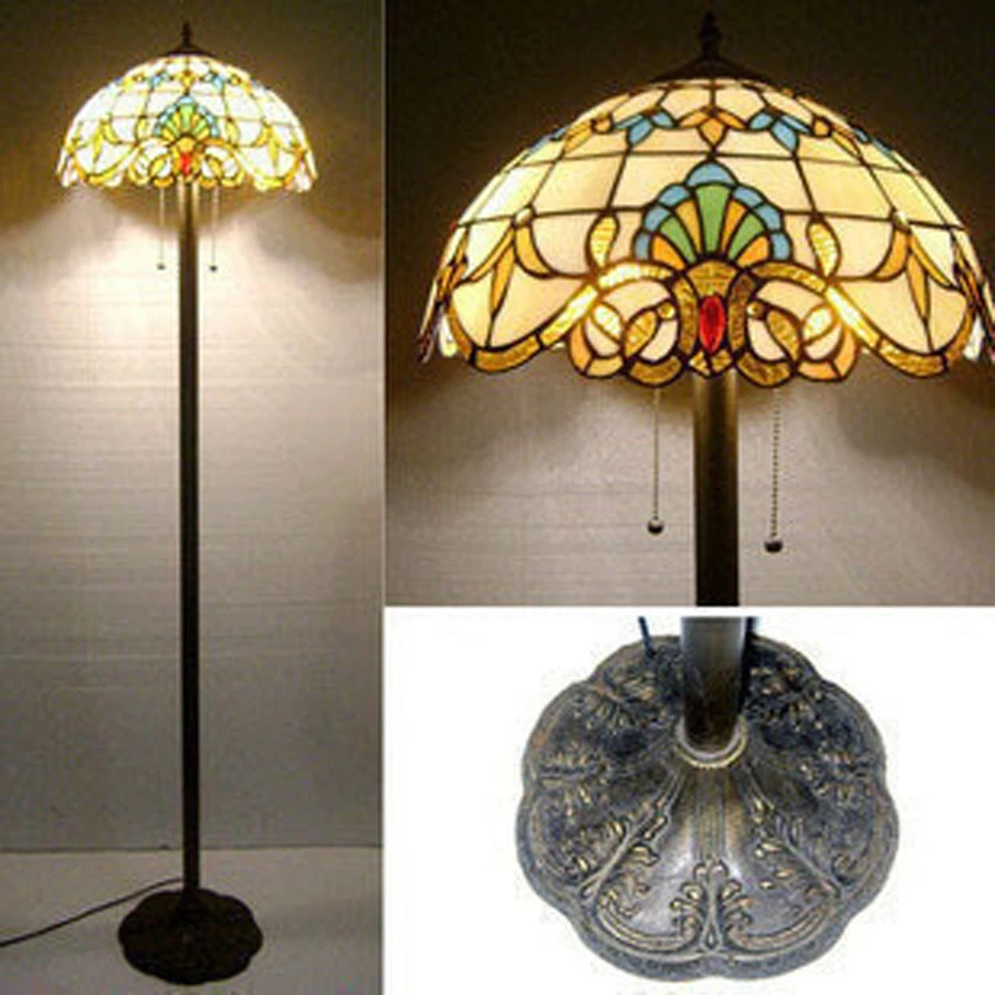 160 x 40CM European retro high grade Tiffany floor lamps home