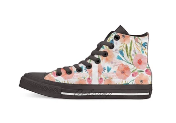 

Floral Dance Design breathable Casual High Top lace-up Canvas shoes sneakers