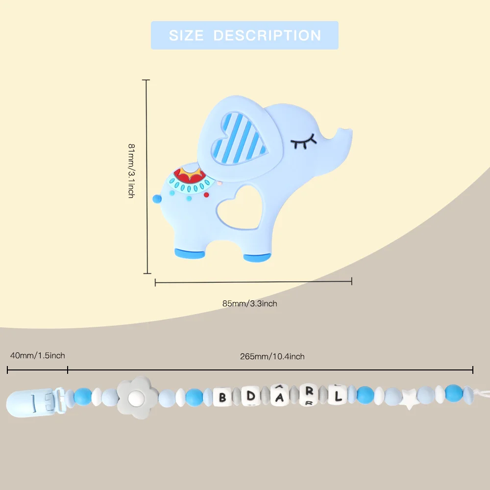 TYRY. HU Детские зажимы для пустышки, подгонянное имя, держатель для соски, цепочка, ожерелье, сделай сам, силиконовый прорезыватель, прорезыватель, бусины, подарок для детского душа