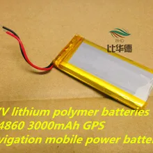 Батарея 3,7 V литий-полимерные батареи 904860 3000 mAh gps навигация Мобильная батарея питания