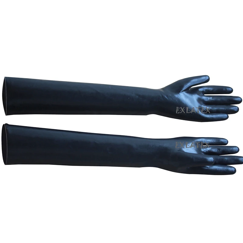 Latex Gloves Women 60cm Mittens Latex Long Gloves Outfits Rubber Fetish Fashion Costume Accessory  Gloves (5)