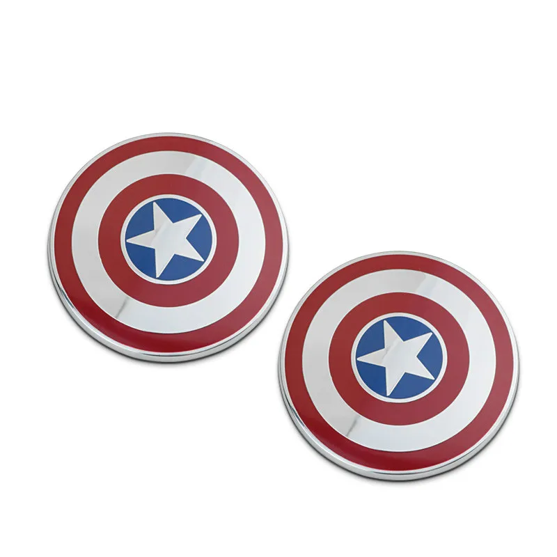 7 см Высокое качество хром металл Капитан Америка Щит Эмблема автомобиля Стайлинг пленка герой Мститель Marvel украшение логотип 3D наклейка