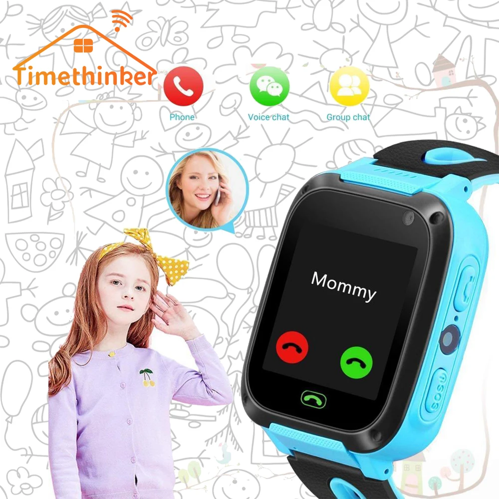 Timethinker S4 Kids Smart Watch Dial Call Smartwatch Waterproof Children Gift Smart Watch Antil-lost Tracker Smartwatch No GPS