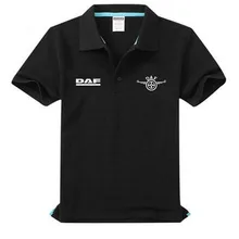 Брендовая одежда Daf тенниска с логотипом повседневное однотонное Мужское поло рубашка с коротким рукавом высокого качества