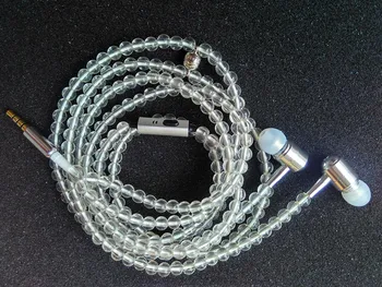 

diy earphone with mic tranparent bead