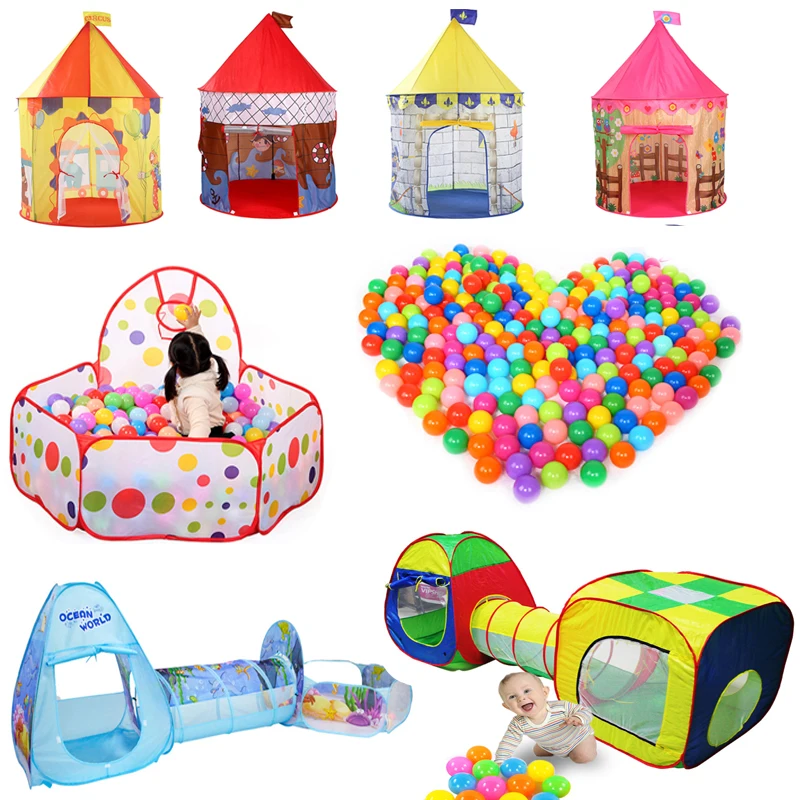

Child Tent Toy Crawl Tent Ball Pool Playhouses Baby Play Inflatable Pool Folded Portable Kid Outdoor Game Ocean Ball Toy Set