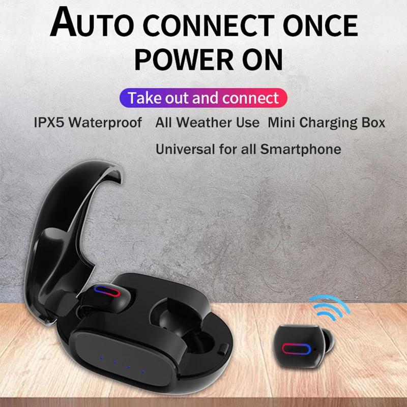 

Teamyo G2 Touch Control TWS Bluetooth Headset Mini Invisible Stereo Earbuds Wireless Bluetooth Earphone Headphones for Phone