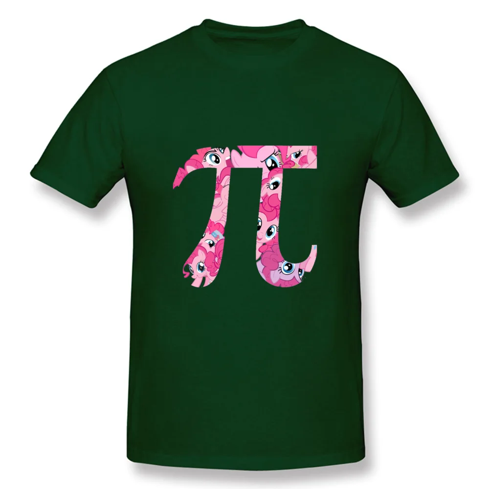Math Pi My Little Pony/креативная футболка с изображением радуги и сумерек; футболка с интересным рисунком из мультфильма для молодых детей; хлопковая розовая Милая футболка с графикой - Цвет: Dark Green