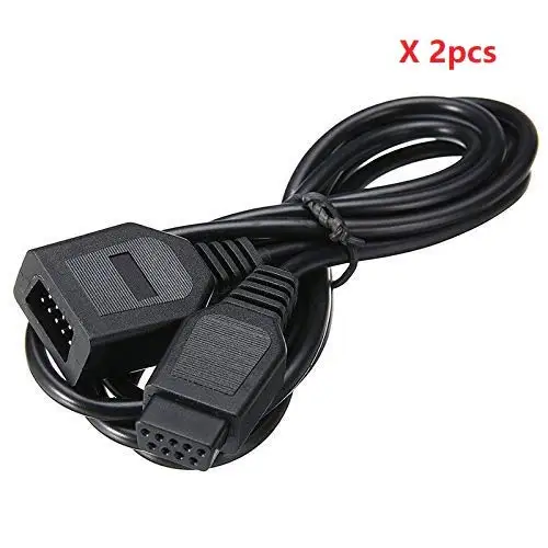 

Ruitroliker 2pcs/set 1.8m 9pin Extension Cable Cord For Genesis 1 Mega Drive Controller