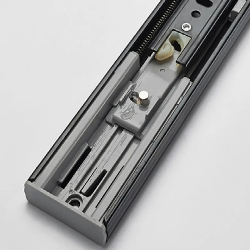 Tanie Prowadnica szuflady z tłumiącą szyną szuflady z podstawką na klawiaturę slajdy łagodne zamykanie prowadnice do szuflad schuifdeur szyny darmowa wysyłka