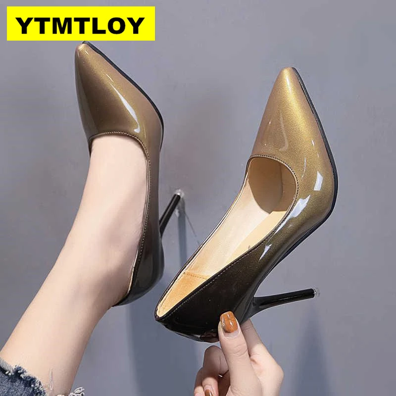 2019 Shadow Women Shoes Pointed Toe Pumps Patent Leather Dress Wine Red 10CM High Heels Boat Shoes Wedding Shoes Zapatos Mujer 2019 Shadow Women Shoes Pointed Toe Pumps Patent Leather Dress Wine Red 10CM High Heels Boat Shoes Wedding Shoes Zapatos Mujer