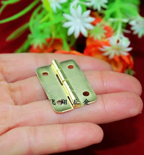 50pcs 30*21MM Golden Thick flat hinge wooden gift box Metal Connect buckle Ordinary Doors and windows | Обустройство дома