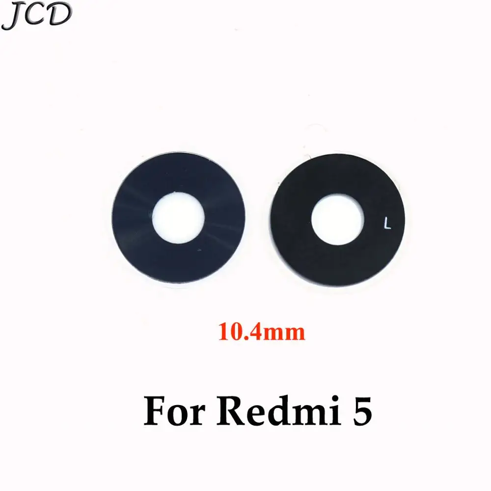 JCD 2 шт./лот задняя камера стеклянный объектив для Xiaomi Redmi 5 plus 5A Y1 lite prime для Redmi Note 5 5A с наклейкой