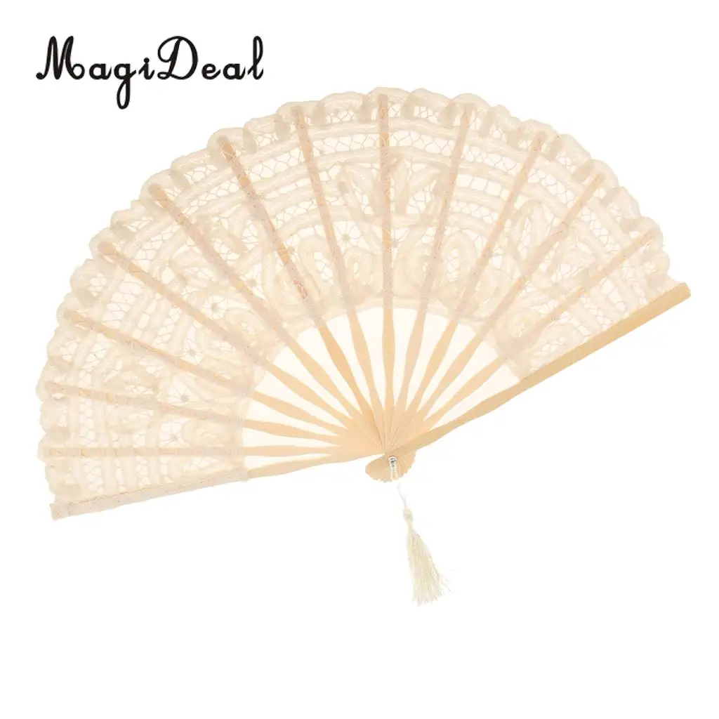 Classic Chinese Style Foldable Lace Fan Wedding Ceremony Photo Props Bridesmaid Gift