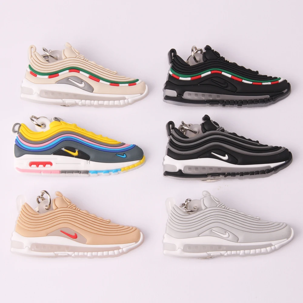 

New Color Mini Silicone Max 97 Keychain Woman Bag Charm Men Kids Key Ring Gifts Sneaker Accessories Shoes Key Chain