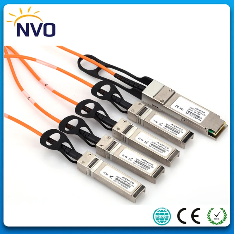 

40G QSFP+ to 4*SFP+ 2M(6ft) OM2 Active Optical Cable,40G QSFP+ to 4x10G SFP+ Breakout Active Optical Cable