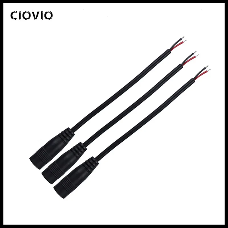 510pcs 5.5x2.1 Plug DC male or Female Cable Wire Connector For  LED Strip Light
