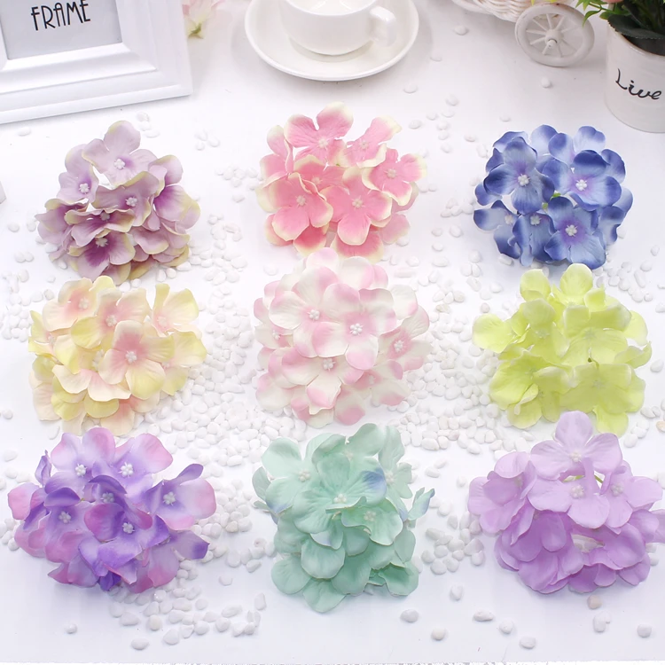 15colors Silk Artificial flowers head Hydrangea wedding backdrop flower decoration wedding arch hortensia fake flowers 15colors Silk Artificial flowers head Hydrangea wedding backdrop flower decoration wedding arch hortensia fake flowers