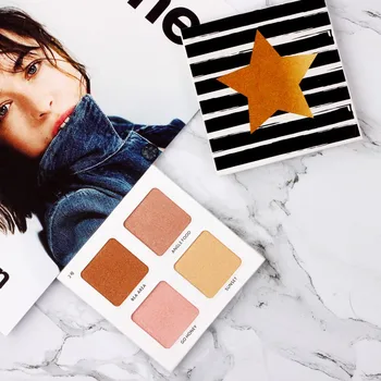 

4 Colors Luminous Eye Makeup Eyeshadow Palette Shimmer Eye Shadow Powder Matte Eyeshadow