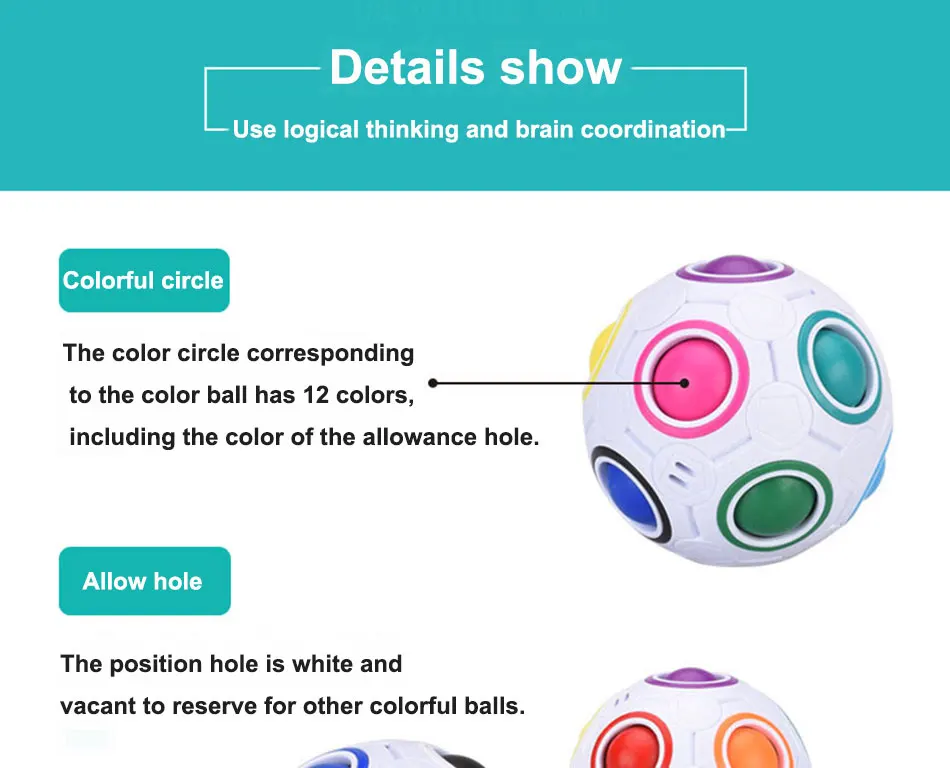 Творческий радуги, Пазлы футбол сферические Magic speed Cube Монтессори паззлы cube обучения Развивающие мяч игрушечные лошадки для детей
