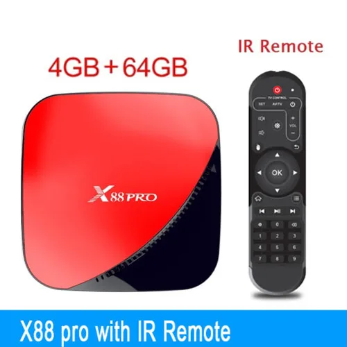 Android tv box X88 Pro 4G 64G android 9,0 smart tv Rockchip RK3318 четырехъядерный 2,4G& 5G wifi 4K HDR медиаплеер Google Play tv box - Цвет: X88PRO 4GB 64GB-Re