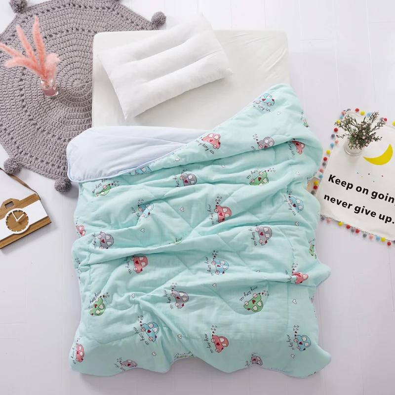 

Cartoon Cars Soft Boys Bed Quilt Comforter Washable Quilted Bedding Cotton Kids Double Yarn Air Conditioner Duvet Summer Quilts