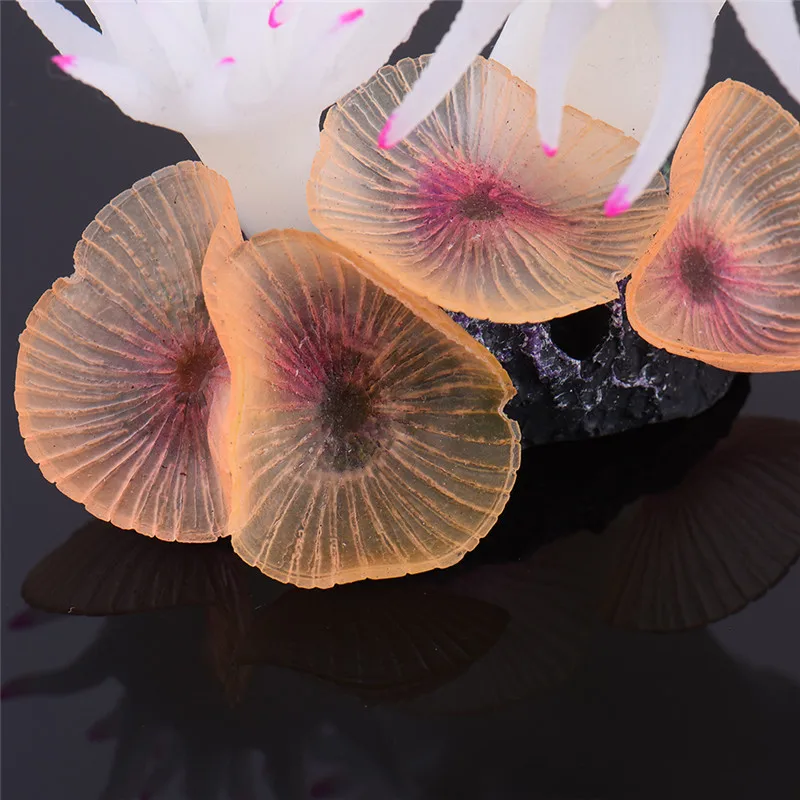 Аквариумный резервуар для рыбы силиконовый коралл Anemone украшения растений