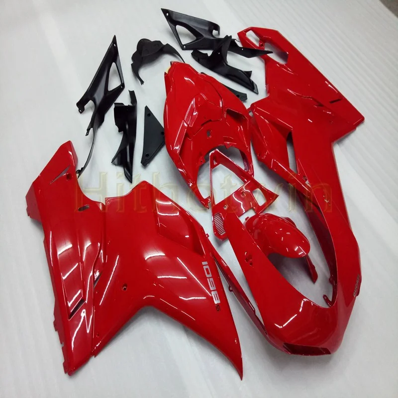 

8Gifts+Custom Injection mold RED motorcycle fairing cowl for Ducati 848 1098 1198 2007-2010 07 08 09 10 ABS Fairings