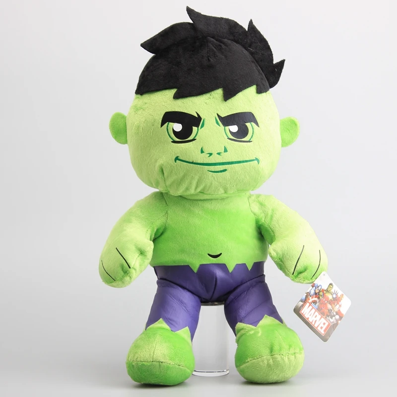 4 стиля, Мстители, Халк, Железный человек, Тор в форме супергероев, Капитан Америка, плюшевые игрушки, мягкие куклы, детские мягкие игрушки 34-44 см - Цвет: Hulk