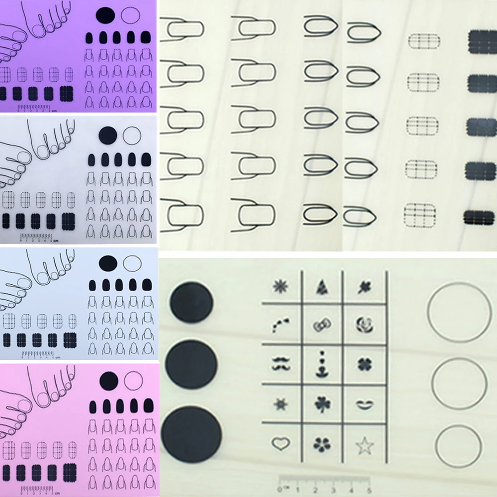 Штамповочная обратная пластина DIY Мягкий складной коврик для дизайна ногтей Силиконовый коврик моющийся коврик для рисования рук для упражнений