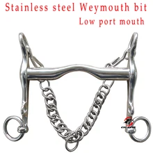 Нержавеющая сталь Weymouth бит с низким портом рот, ручная полировка, верховая езда продукт.(BT0806